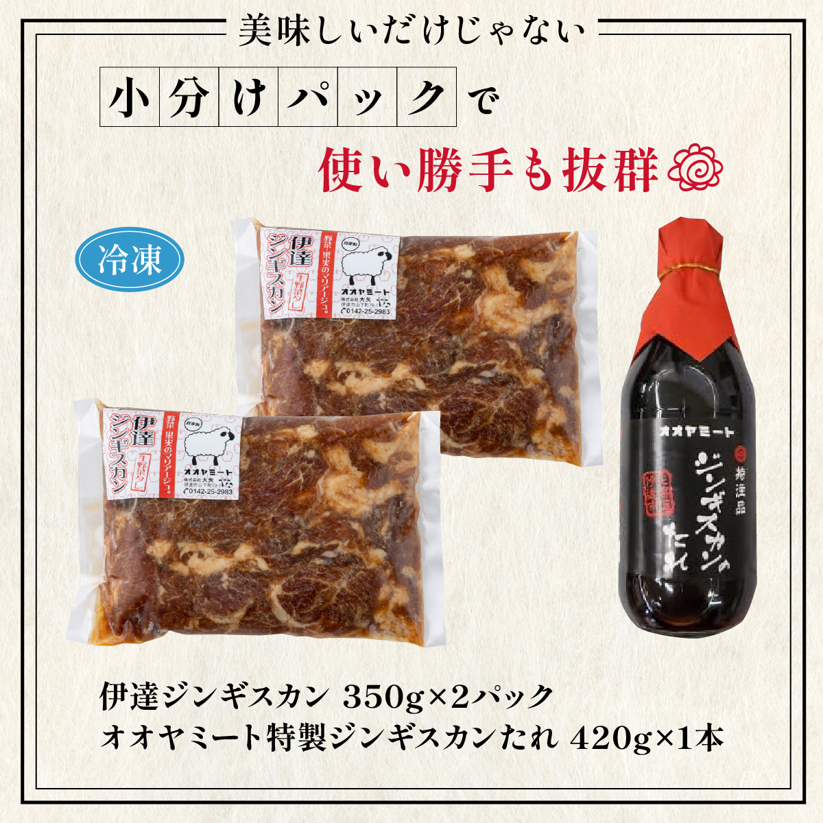 北海道 伊達 味付 ジンギスカン 350g×2パック（計700g）　特製 たれ セット 焼肉 BBQ お花見 キャンプ  お肉 羊肉 ラム_イメージ5