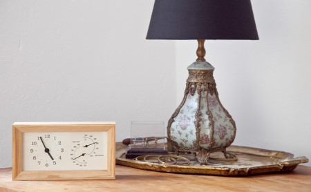 FRAME［温湿度計付］/ ナチュラル（LC13-14 NT）レムノス Lemnos 時計