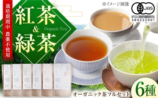 紅茶 べにふうきを味わい尽くす オーガニック和紅茶＆緑茶フルセット (6種 計6個) ／ べにふうき 和紅茶 緑茶 詰め合わせ セット 内子町 国産 べにふうき 和紅茶 緑茶 オーガニック 有機 フルセット 愛媛 内子町 国産 ふるさと納税 お取り寄せ ギフト 特産品 四国 詰め合わせ 四国 愛媛県 内子 返礼品 お礼 産地直送 特産品 贈り物 ギフト 【にのらく茶園】 [BKBR006]