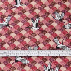 【ブラウン】紀州晒 紀州和晒 シーチング コットン 綿 綿100% 生地 布 民芸シリーズ 民芸 青海波 花 扇 和風 WAGARA おしゃれ ハンドメイド 手芸 手作り 3m 約110cm