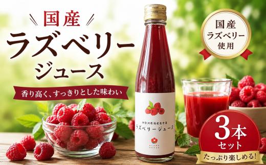 ラズベリー ジュース 3本 ドリンク 飲料 果物 飲み物 ベリー フルーツ ふるーつ べりー フランボワーズ キイチゴ 木苺 甘い フルーツジュース 産地直送 raspberry お中元 ギフト 贈答 贈り物 お取り寄せ 常温 国産 国内製造 栄養 抗酸化 神奈川 海老名
