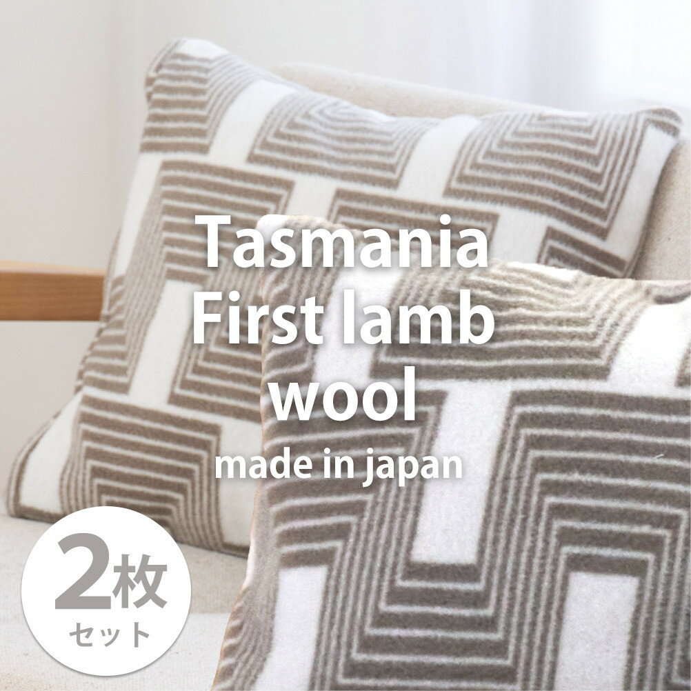 【ふるさと納税】【選べるカラー】【2枚組】洗えるタスマニアラムウール混クッションカバー 45×45cm OTW-4545-2P | 日用品 人気 おすすめ 送料無料