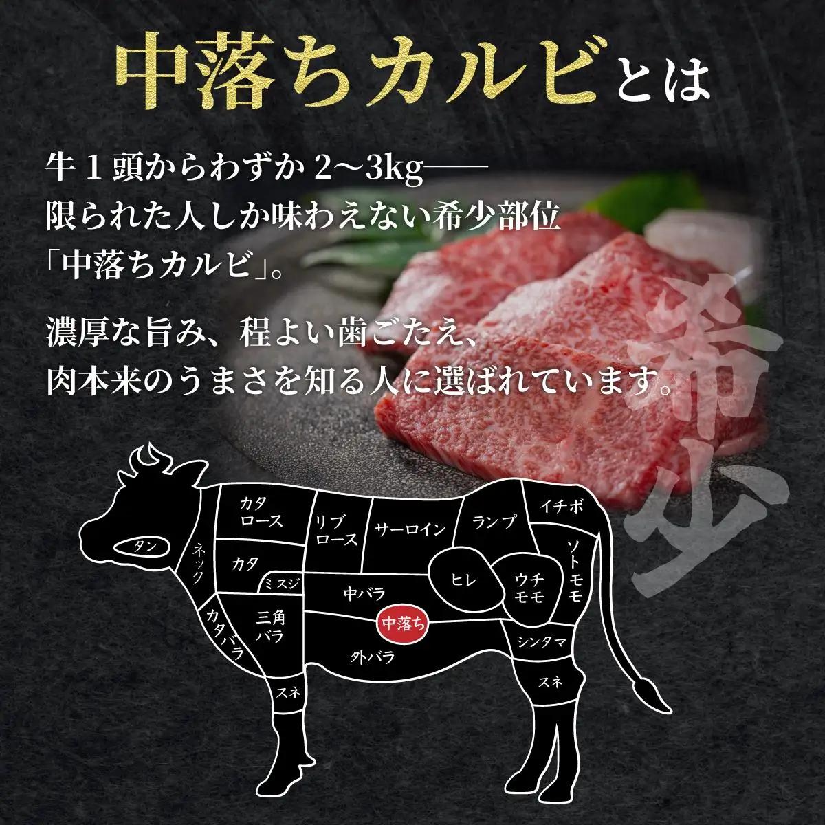 秘伝のタレ漬け!牛中落ちカルビ 1000g 