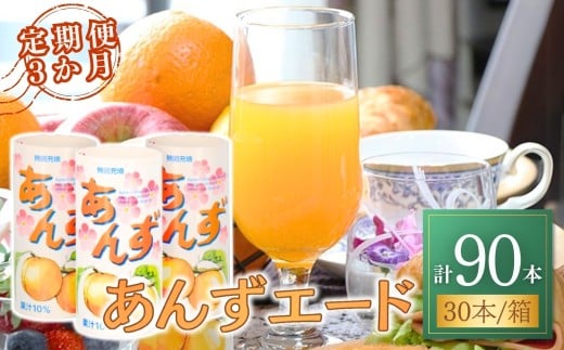 【3か月定期便】あんずエード 195g×30本 | 杏子 爽やか 甘酸っぱい 信州 長野県 千曲市