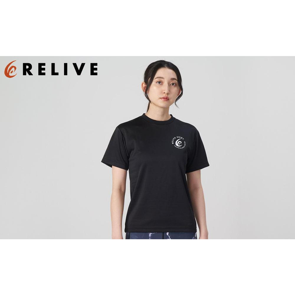 【数量限定】リライブスポーツ/半袖/ブラック（Mサイズ）【ファッション 服 Tシャツ カットソー 衣料 トップス 女 男 スポーツ ゴルフ ウェア アウトドア 仙台市 リラックス カジュアル シンプル トレンド 春 夏 秋 冬 メンズ レディース ユニセックス】