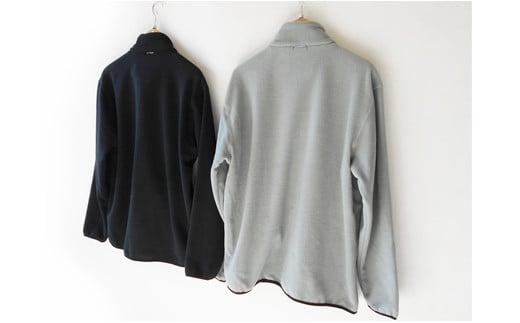 005-104　【ブラック・L】ポケットロゴ　フリースジャケット　男女兼用