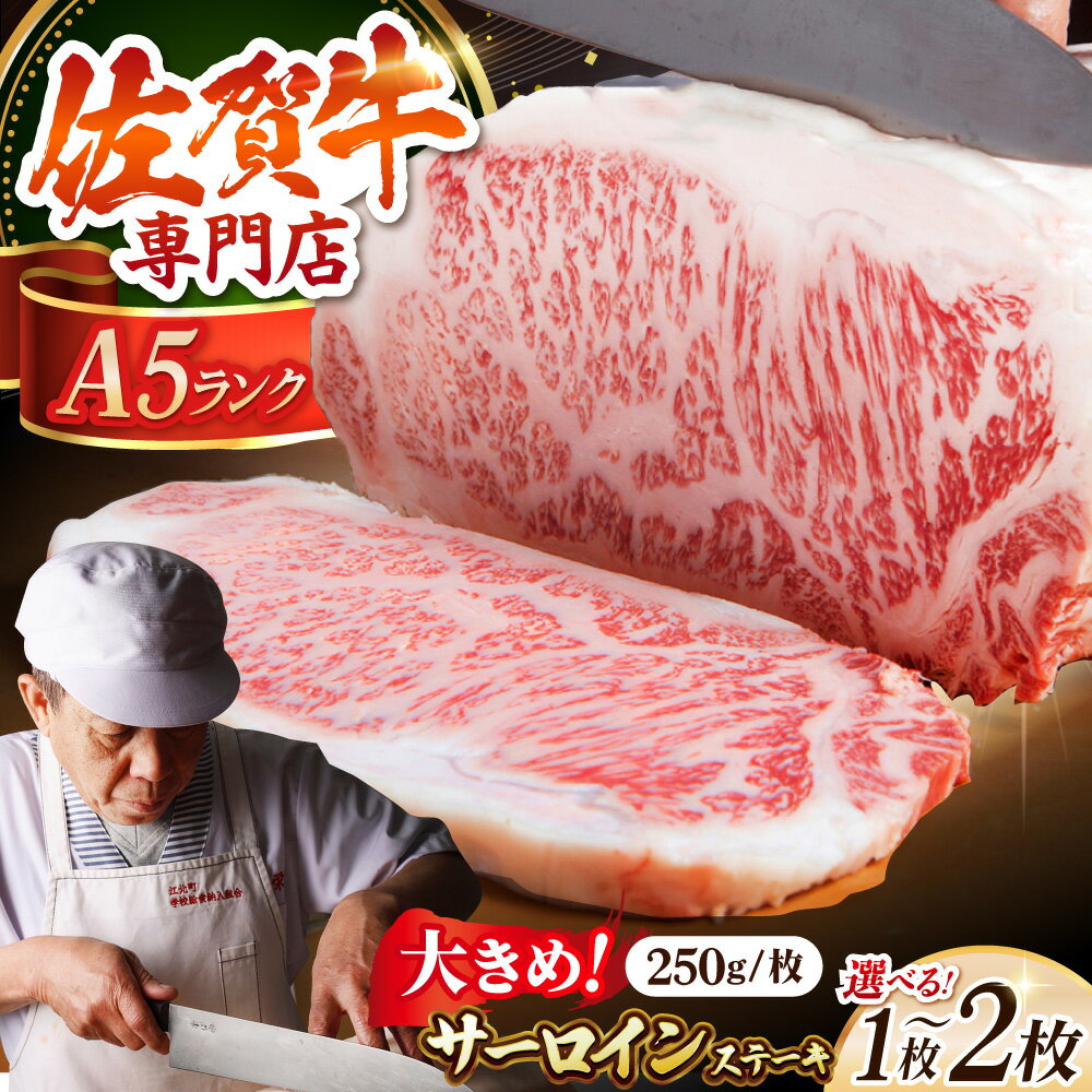 【ふるさと納税】佐賀牛 A5 サーロイン ステーキ （ 250g / 500g ）【肉の三栄】 [HAA001] / 食品 精肉・肉加工品 牛肉 サーロイン 精肉 黒毛和牛 肉 牛肉 サーロイン サーロインステーキ ステーキ BBQ 冷凍 送料無料