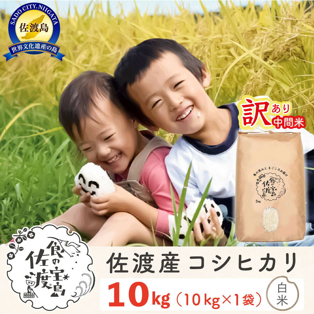【ふるさと納税】“訳あり“ 佐渡島のコシヒカリ中間米10Kg 特別栽培米 生産者応援 ※エリア限定※ 令和7年産 | お米 こめ 白米 食品 人気 おすすめ 送料無料