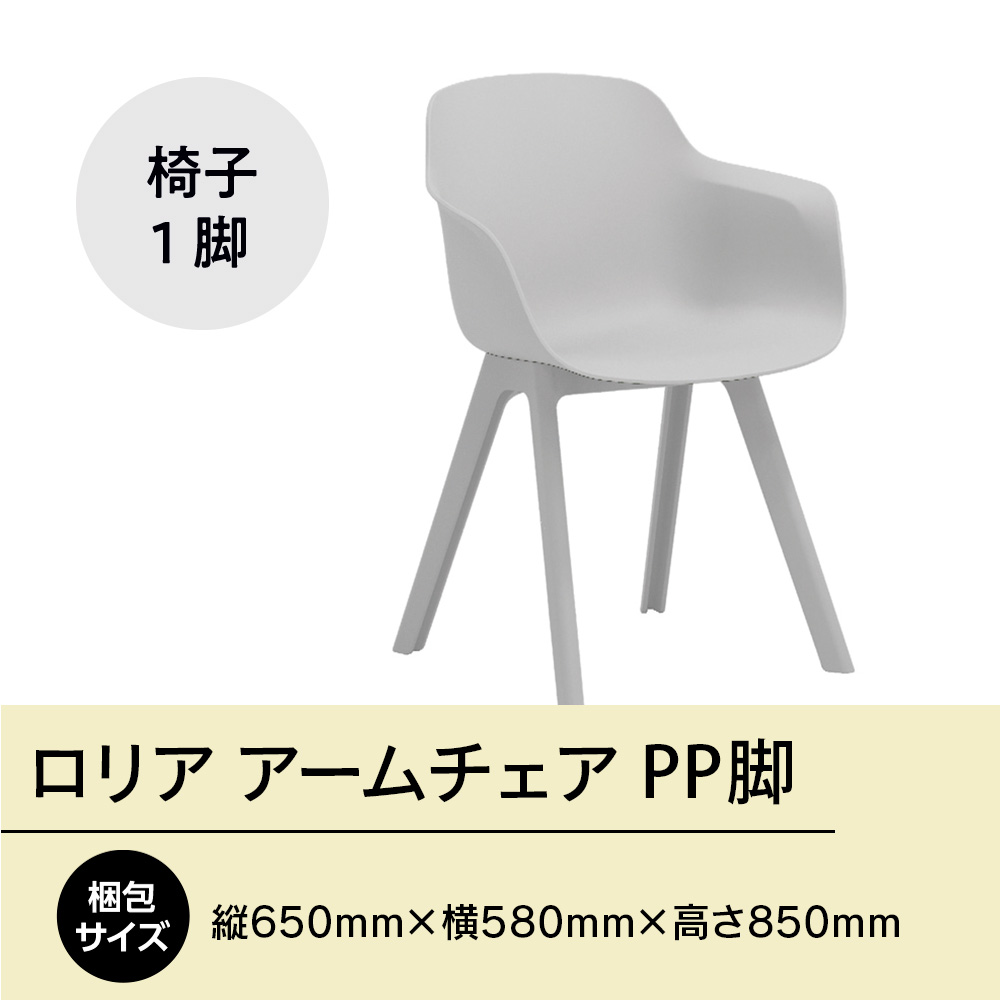 ロリア アームチェア PP脚　P3003-1WW　GZ059