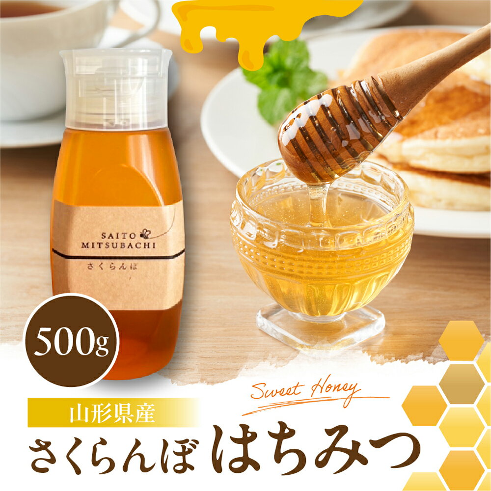 【ふるさと納税】 さくらんぼ はちみつ 500g 蜂蜜 成分無添加 加工品 ご当地 ご家庭用 のし 贈答 ギフト プレゼント お取り寄せ 送料無料 天童市観光物産協会 【 山形県 天童市 】