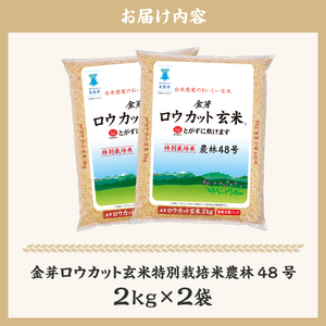 金芽ロウカット玄米 4kg 玄米 無洗 [h151]