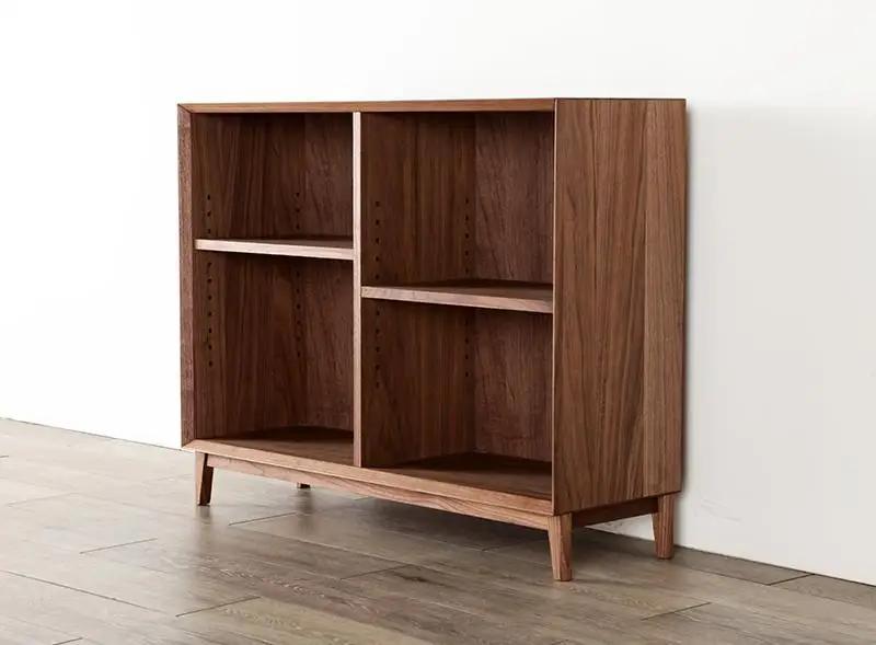 大川家具 レフライン 90cm シェルフ 本棚 天然木ウォールナット