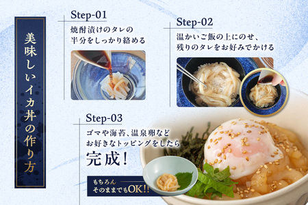 料亭の秘伝の味 白いか（剣先イカ）焼酎漬け丼 魚介類 魚貝類 イカ 剣先イカ 漬け丼 焼酎漬け丼 料亭の味 おうちごはん お手軽 本格 簡単調理 【087_1745】