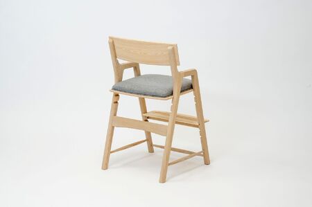 【樹工房】Hygge キッズハイチェア ＜座面：レザー（ライトグレー）＞