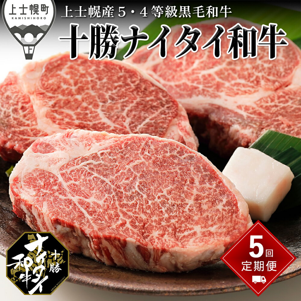 【ふるさと納税】十勝ナイタイ和牛 特選 定期便 5回 5ヵ月コース 北海道 牛 肉 牛肉 和牛 5・4等級 黒毛和牛 オレイン酸含有率55%以上 焼肉 すき焼き ステーキ サーロイン ヒレ フィレ 肩ロース リブロース 冷凍 レビューキャンペーン対象品