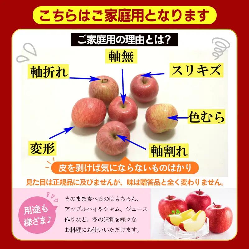 【2027年1月発送】★フルーツ王国山形★小玉サンふじりんご（無袋）【ご家庭用】優品　約5kg(玉数おまかせ) FZ26-812