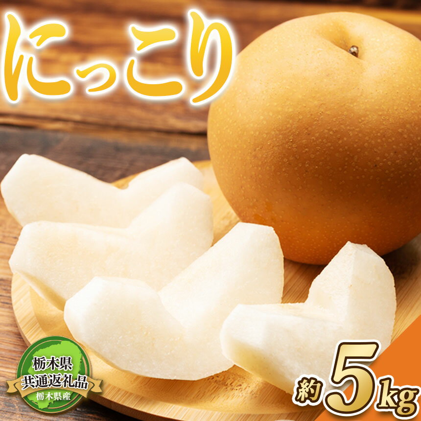 【ふるさと納税】 【先行予約】栃木県共通返礼品 宇都宮産 にっこり 5kg｜ ふるさと納税 にっこり 新高 豊水 新品種 なし 梨 甘い 美味しい 果物 共通返礼品 フルーツ デザート 大粒 新鮮 栃木県 那珂川町 送料無料