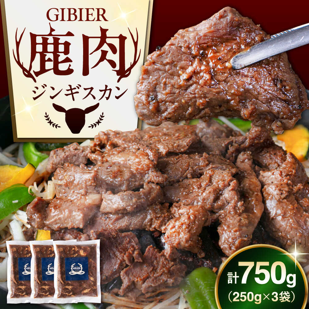 【ふるさと納税】エゾジスカン （鹿肉ジンギスカン）750g《喜茂別町》【EBIJIN】 鹿肉 ジンギスカン ジビエ 味付き 冷凍 冷凍配送 小分け 北海道 15000 15000円 [AJAO114]