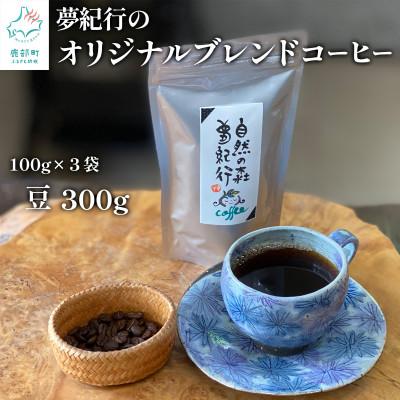 ふるさと納税 鹿部町 夢紀行のオリジナルブレンドコーヒー コーヒー豆 300g(100g×3袋) YK05-2