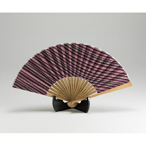 【ふるさと納税】扇子 緑守扇 7寸 遠州綿紬 秋桜 雑貨 日用品 民芸品 工芸品 綿100% 伝統工芸品 静岡県浜松市