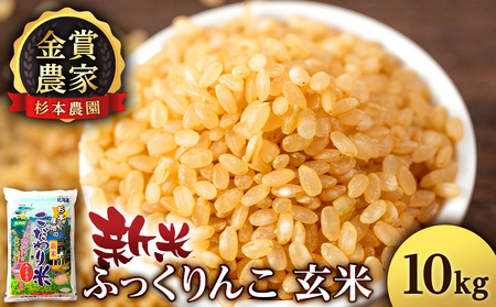 【令和7年産新米予約】★金賞農家★が作る玄米「ふっくりんこ」10kg《杉本農園》 お米 こめ 北海道米 北海道産米