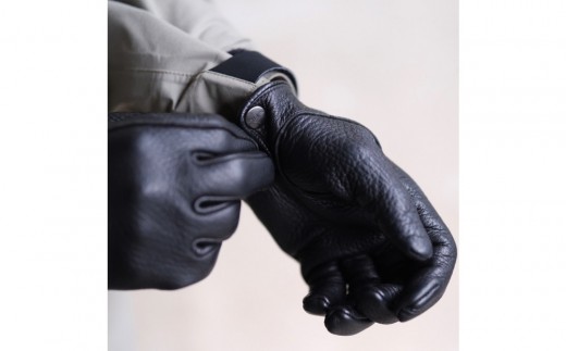 LAMP GLOVES -UTILITY GLOVE MID -(カラー：ブラック／サイズ：M)【革手袋 レザー グローブ 鹿革 メンズ レディース Lamp gloves ランプグローブス ミッド ドライビンググローブ バイカー ファッション 手袋 香川県 さぬき市】
