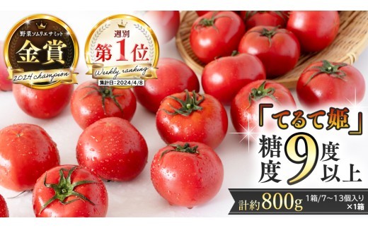 
                  《 テレビで紹介 》【 2026年収穫分 先行予約 】 糖度9度以上 スーパーフルーツトマト てるて姫 小箱 約800g × 1箱 【7〜13玉/1箱】 フルーツトマト ブランドトマト 野菜 ギフト 贈答 青空レストラン アド街ック天国 グッドモーニング 黄金のワンスプーン [BC065sa]
                