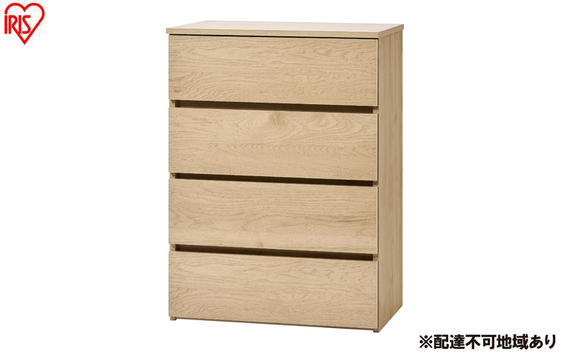 組立簡単ウッドチェスト KKWCー590 ナチュラル チェスト 4段 タンス 箪笥 収納 アイリスオーヤマ ローチェスト 衣装ケース 組み立て簡単 工具不要 引き出し 開閉スムーズ 北欧 おしゃれ シンプル 衣類 服 収納ケース 衣類収納ケース