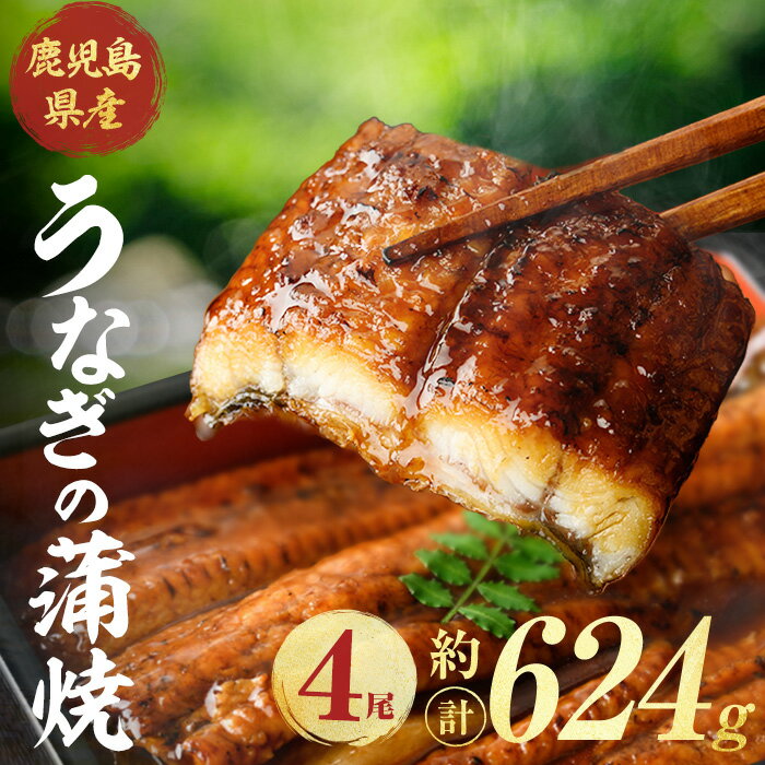 【ふるさと納税】鹿児島県産うなぎ蒲焼 (計約624g / 約156g×4尾) 鰻 ウナギ うなぎ うな重 鹿児島県産 冷凍 【株式会社薩摩川内鰻】