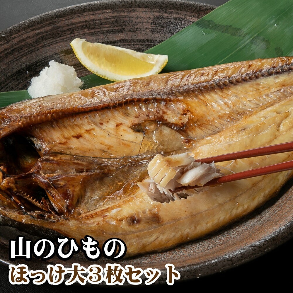 【ふるさと納税】 北海道 十勝 新得町 ホッケ 干物 3尾 乳酸菌ヒモノ ホエー漬け SDGs 山のひもの屋さん ホッケ ほっけ 海鮮 魚 ひもの ヒモノ 送料無料 北海道産 【H-1304】
