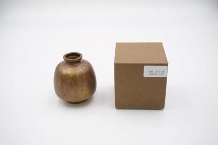 【高岡銅器】花みつぼ　斑紋荒らし色