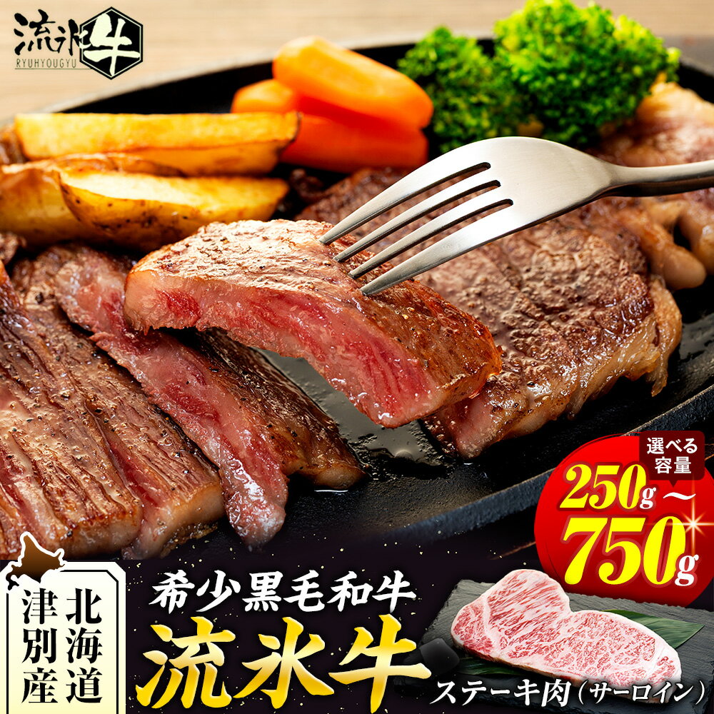 【ふるさと納税】流氷牛ステーキ肉 250g〜750g （サーロイン） | 北海道 津別町 肉 和牛 牛肉 黒毛和牛 希少 サーロイン ステーキ 老舗 今半 霜降り 詰合せ 詰め合わせ 送料無料