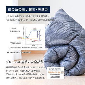 【純銀の糸】ちょうどいい中厚タイプの羽毛布団【アイスランド産アイダーダックダウン99.7％】ダブル 羽毛布団 寝具 肌布団 肌掛け布団 掛けふとん 布団 掛布団 ダブル布団 ふとん 羽毛布団 布団 ふ