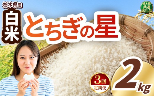 【定期便3回】いちご農家さん応援米！ 訳あり 令和7年度産 白米 約2kg とちぎの星 |  真岡市産 米  お米 こめ 白米 ご飯 ごはん 大粒 とちぎのほし 限定 ふるさと納税  栃木県 真岡市 送料無料