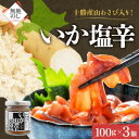 【ふるさと納税】熨斗 十勝 山わさび入り イカの塩辛 100g×3個 ご飯のおとも 北海道 帯広市【配送不可地域：離島】【1514082】