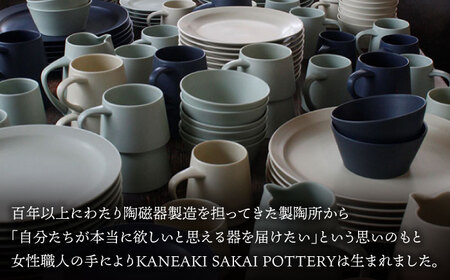 【美濃焼】flat Lmug （コバルト）【KANEAKI SAKAI POTTERY】【TOKI MINOYAKI返礼品】 食器 マグカップ マグ スープマグ スープカップ ティーカップ コーヒーカ