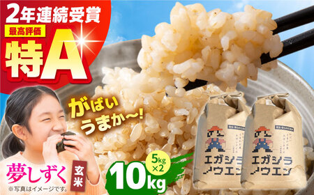 【12月発送】令和7年産 新米 夢しずく 玄米 10kg（5kg×2袋）【江頭農園】 [HAU005]特A 夢しずく