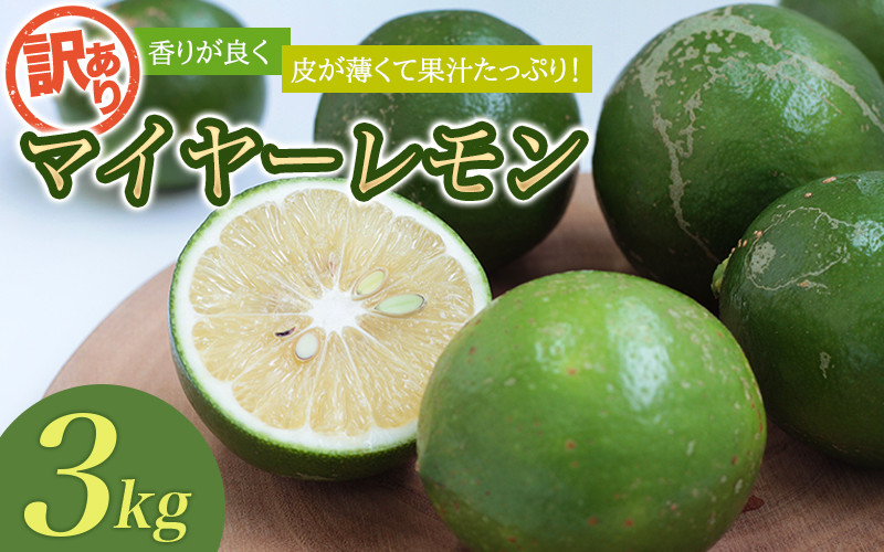 
はぎファームの訳ありマイヤーレモン ３kg 【2024年10月~2025年3月下旬の期間で順次発送】 / レモン 国産 マイヤーレモン 数量限定 訳あり
