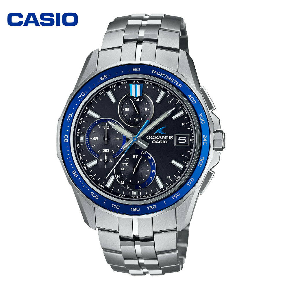 【ふるさと納税】CASIO OCEANUS OCW-S7000-1AJF/ 腕時計 時計 ウォッチ カシオ マンタシリーズ Manta オシアナス メンズ 男性 電波 ソーラー 多針 アナログ シルバー チタン コンパクト 国内正規品 山形県 東根市