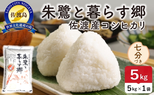 令和8年産 佐渡島産 朱鷺と暮らす郷 七分づき5kg 特別栽培米 | 新潟県産コシヒカリ 佐渡産コシヒカリ 朱鷺と暮らす郷 朱鷺認証米 特別栽培米 お米 米 七分づき おこめ コメ 5キロ にいがた さど 新潟県 佐渡市
