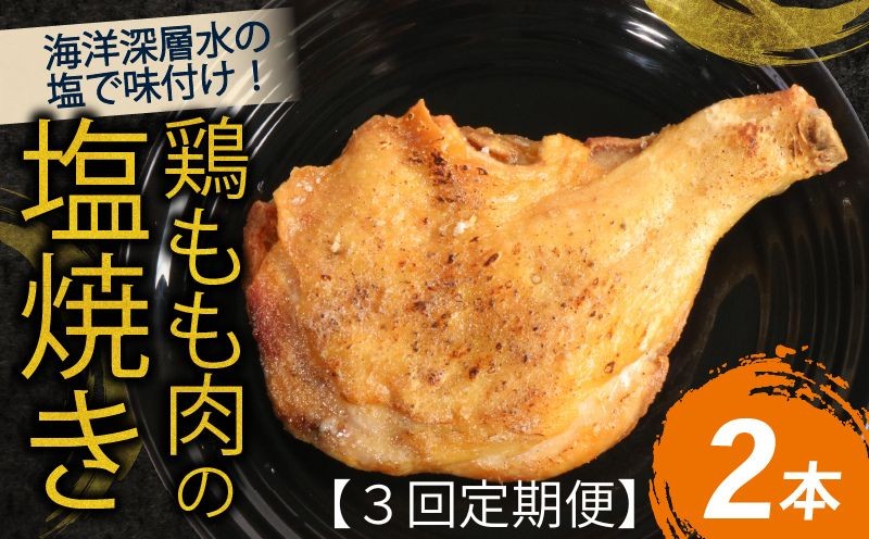 
            【3回定期便】初音の鶏もも肉の塩焼き２本 冷凍 調理済み 時短 湯せん お弁当 個包装 惣菜 小分け 子供 簡単調理 お取り寄せ 人気 湯煎 お湯ぽちゃ レトルト 温めるだけ 頒布会
          