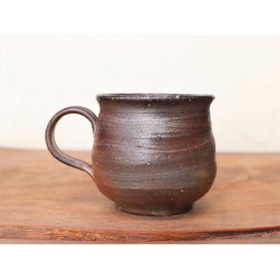 ふるさと納税 上島町 備前焼 コーヒーカップ(中)　ロクロ目・サンギリ　c6-002 |  | 01