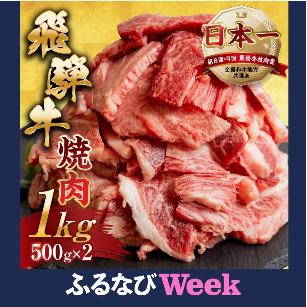 【ふるなびWEEK対象】焼肉 飛騨牛 焼肉 切り落とし1kg 牛肉 トキノ屋食品 FN-Limited-PR