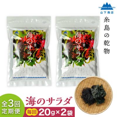 ふるさと納税 糸島市 【全3回定期便】糸島の乾物 海藻 いとしま 海 の サラダ 2袋 糸島市/山下商店[ANA030]