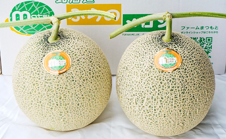 富良野メロン 赤肉 秋メロン 糖度15度以上 ファームまつもと【2玉 計4kg以上】