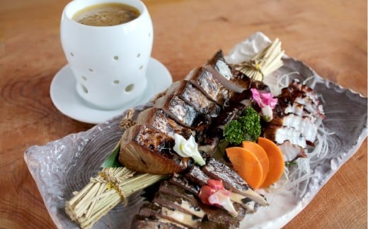 藁焼き三種盛りと農園バーニャカウダソース【刺身 海鮮 魚  鰆 藁焼き 岡山県 倉敷市 おすすめ 人気】