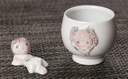 
            021-002　ふじっこちゃん湯飲み＆箸置きセット ◇
          