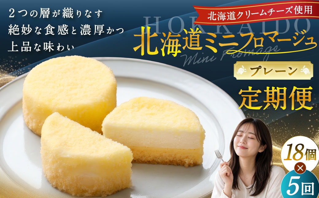 
            【5回定期便】 北海道ミニフロマージュ （プレーン） 約900g×5回 合計約4.5kg ミニフロマージュ フロマージュ チーズケーキ ケーキ スイーツ 洋菓子 冷凍 北海道 小樽市
          