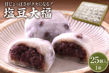 塩豆大福 25ヶ入 山形県 東根市 松扇堂提供 hi040-005 餅 もち モチ 豆 小豆 赤えんどう豆 和菓子 お菓子 餅類 ご褒美 おやつ 手作り ふるさと納税 山形県 東根市 人気
