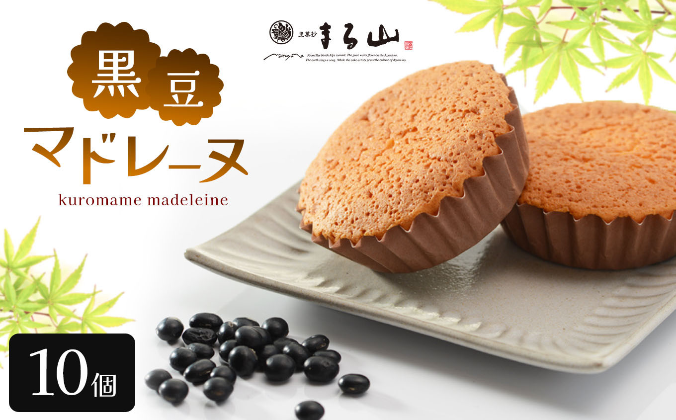 
                  黒豆マドレーヌ　10個入り│ ふるさと納税 信州 長野県 松本市 お菓子 おかし 甘い 洋菓子 焼き菓子 マドレーヌ 黒豆 ギフト 
                